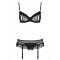 Сексуальний комплект з поясом для панчіх Passion LOVELIA SET L/XL, black