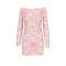 Прозора сорочка з довгим рукавом Passion YOLANDA CHEMISE XXL/XXXL, pink, трусики