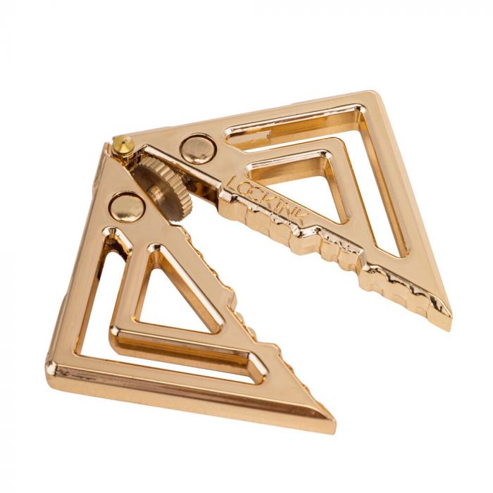 Затискачі для сосків з легкою підвіскою LOCKINK Adjustable Nipple Clamps with Light Pendant, золотисті