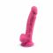 Фалоімітатор SilexD Johnny Pink Glow in the dark, двошаровий, силікон+Silexpan, діаметр 3,5см