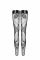 Панчохи без миска Noir Handmade F243 Tulle stockings with patterned flock embroidery, L