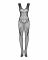 Бодістокінг Obsessive Bodystocking F241, S/M/L, сітка по всьому тілу, відкриті руки, відкрита спина