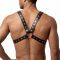 Чоловіча портупея Art of Sex - Spartacus, натуральна шкіра, колір чорний, розмір L-2XL