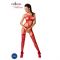 Бодістокінг Passion BS047 red, комбінезон, імітація топа, панчох і пояса