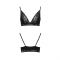 Еластичний топ з мереживом Passion PS001 TOP S, black