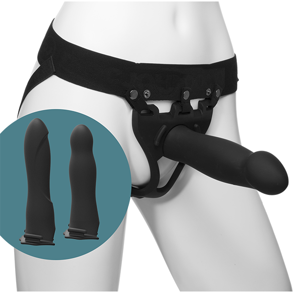 Набір для страпона Doc Johnson Body Extensions - BE Ready - Black (м'яте паковання!!!)