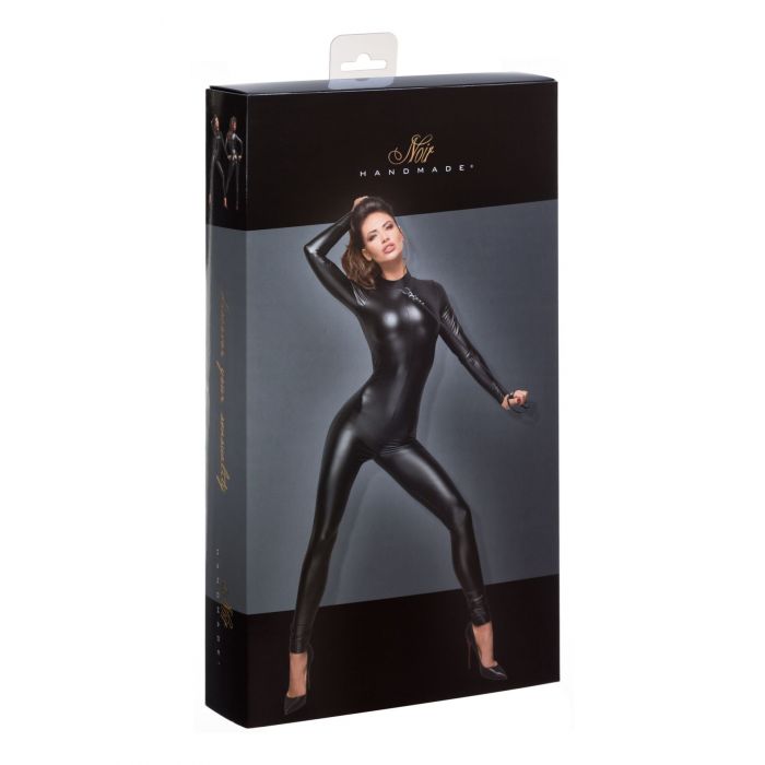 Комбінезон Noir Handmade F162 Powerwetlook overall with leash and two-way zipper, M, мокрий ефект