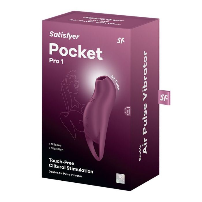 Вакуумний кліторальний стимулятор з вібрацією Satisfyer Pocket Pro 1 Purple