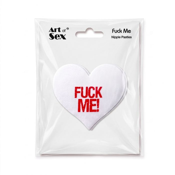 Пестис-сердечка Art of Sex - Fuck me, білий