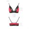 Еластичний топ з мереживом Passion PS001 TOP S, red-black