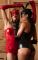 Корсет Noir Handmade F355 Red powerwetlook corset - S
