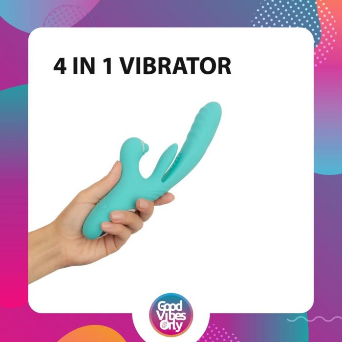Вібратор-кролик із вагінальним відростком Good Vibes Only – Lisa Thrusting Rabbit Vibrator with G-Spot Stimulator