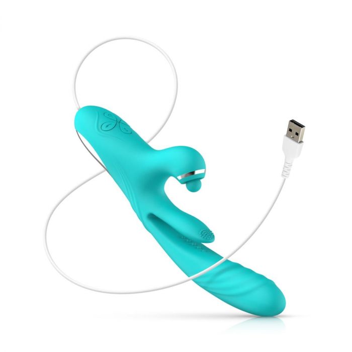 Вібратор-кролик із вагінальним відростком Good Vibes Only – Lisa Thrusting Rabbit Vibrator with G-Spot Stimulator