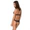 Комплект із бралету з ажурним ліфом та відкритими трусиками Passion CHRISTA SET Open Bra S/M black