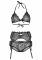 Мереживний комплект зі стразами Leg Avenue Bright Lights Rhinestone M (трусики, бра, пояс для панчіх