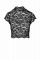 Топ Noir Handmade F303 Essence, XL, black, мереживний, короткий рукав, комір-стійка