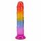Фалоімітатор Doc Johnson Crystal Jellies - 7 Inch Сlassic Dong - Rainbow