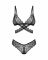 Комплект Obsessive Blomentis 2-pcs set, M/L, мереживний, ліф із зав’язками на спині, трусики-сліпи
