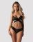 Комплект Obsessive Blomentis 2-pcs set, XL/2XL, мереживний, ліф із зав’язками на спині, трусики-сліпи