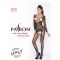 Бодістокінг Passion BS031 white, комбінезон з відкритими грудьми