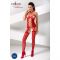 Бодістокінг Passion BS056 red, комбінезон, імітація панчіх