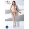 Бодістокінг Passion BS057 white, комбінезон, імітація панчіх і пояса