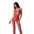 Бодістокінг Passion BS058 red, комбінезон, дуже повітряний