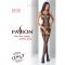 Бодістокінг Passion BS066 One Size, Black, комбінезон, імітація панчіх і пояса з гартерами
