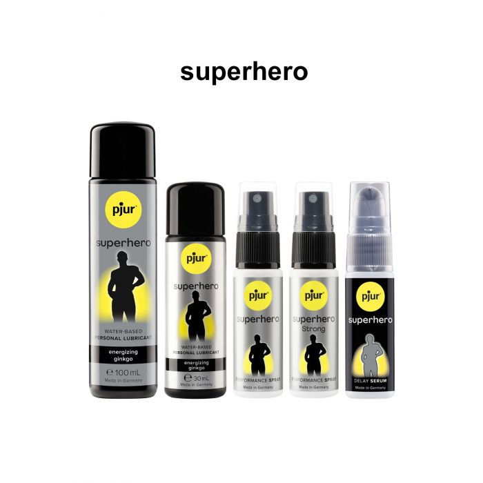 Стимулювальний лубрикант на водній основі pjur Superhero Energizing glide 100 мл, з екстрактом гінкго білоба