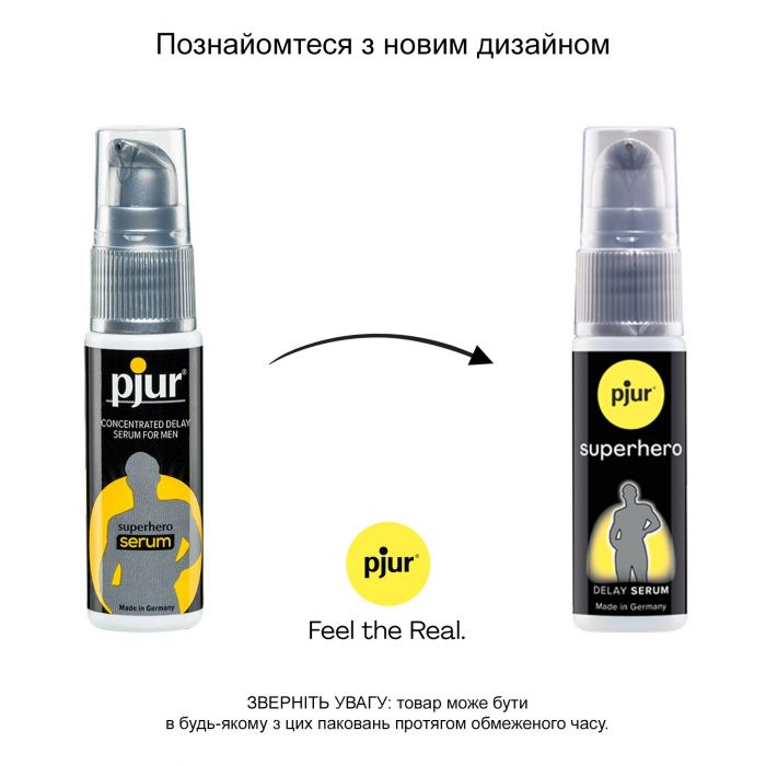 Сироватка-пролонгатор pjur Superhero Delay Serum 20 мл, створює ефект плівки, без оніміння