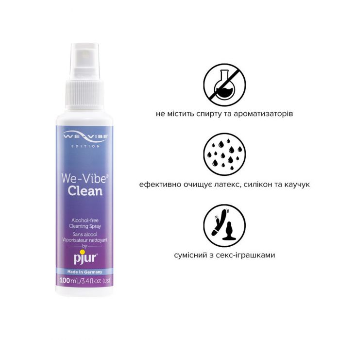 Антибактеріальний спрей pjur We-Vibe Clean 100 мл без спирту та ароматизаторів