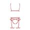 Комплект білизни Passion Exclusive MAGALI SET OpenBra L/XL, red, стрепи, ліф, трусики і пояс