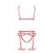 Комплект білизни Passion Exclusive MAGALI SET OpenBra S/M, red, стрепи, ліф, трусики і пояс