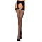 Еротичні колготки Passion TIOPEN 004 1/2 (fishnet 40 den), nero, імітація панчох і пояса