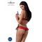 Комплект білизни Passion Exclusive CHERRY SET OpenBra XXL/XXXL red, відкритий ліф, трусики-спідничка