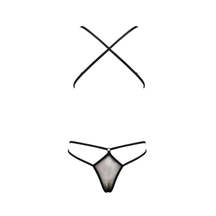 Боді монокіні з декольте Passion ERZA BODY XXL/XXXL, black