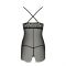 Прозора сорочка приталена Passion QUENTRIS CHEMISE L/XL, black, трусики