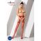 Сітчасті панчохи-стокінги Passion S011 One Size, Red, імітація гартерів, відкритий доступ