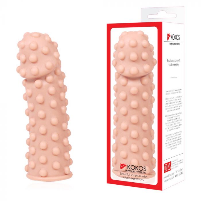 Насадка на член Kokos Extreme Sleeve ES.02 розмір M, потовщувальна, стимулюючий рельєф