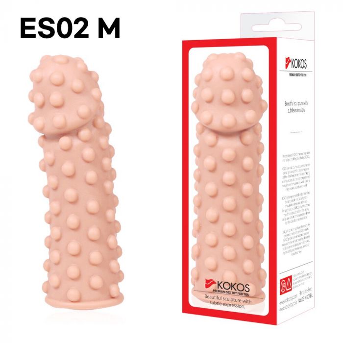 Насадка на член Kokos Extreme Sleeve ES.02 розмір M, потовщувальна, стимулюючий рельєф