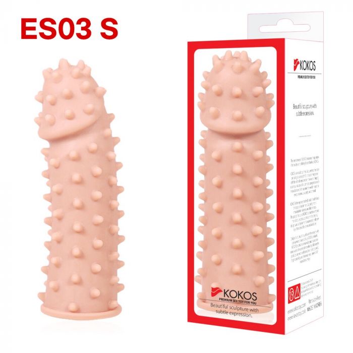 Насадка на член Kokos Extreme Sleeve ES.03 розмір S, потовщувальна, стимулюючий рельєф