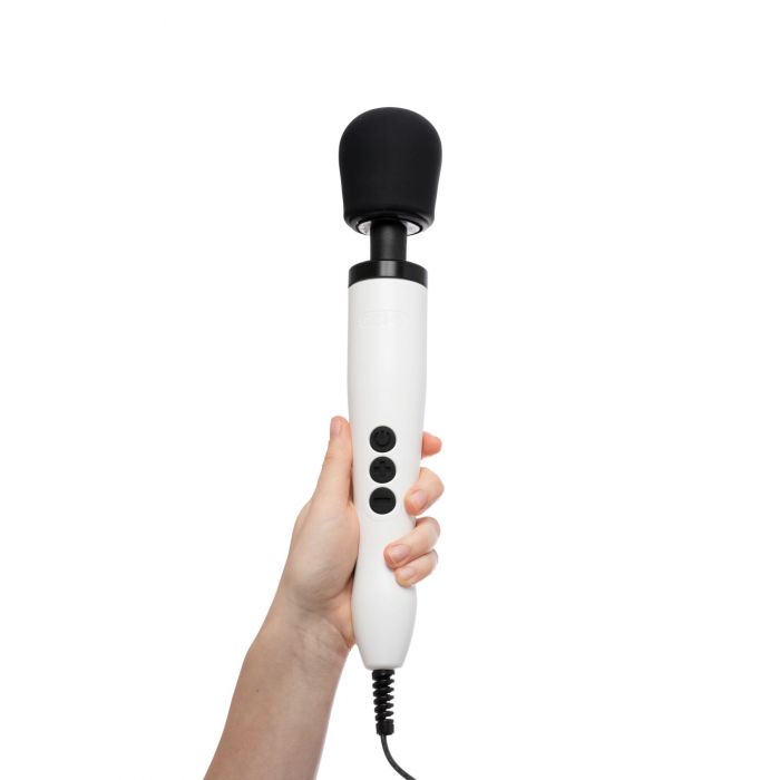 Вібромасажер DOXY Original White, дуже потужний, живлення 220В, пульсівні вібрації