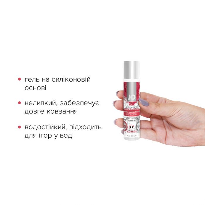 Набір для масажу JO ALL IN ONE MASSAGE GIFT SET: розігрівальний гель, масажер і свічка