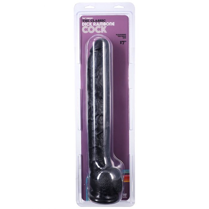 Фалоімітатор Doc Johnson Dick Rambone Cock Black, діаметр 6 см, довжина 42 см, ПВХ