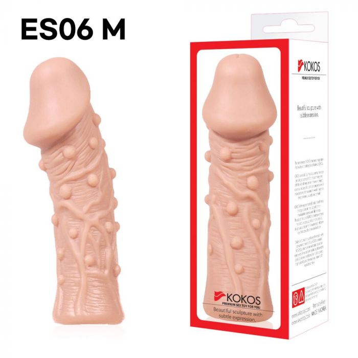 Насадка на член Kokos Extreme Sleeve ES.06 розмір M, потовщувальна, стимулювальний рельєф