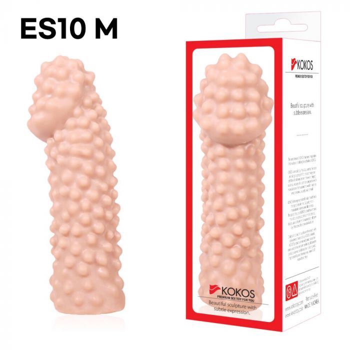 Насадка на член Kokos Extreme Sleeve ES.10 розмір M, потовщувальна, стимулюючий рельєф