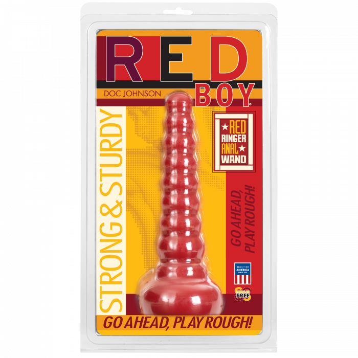 Анальна пробка-втулка Doc Johnson Red Boy - Red Ringer Anal Wand, макс. діаметр 4,5 см