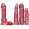 Набір для страпона Doc Johnson Vac-U-Lock Crystal Jellies Set, діаметр 3,8см, 2×4,5см, 5,1 см