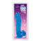 Фалоімітатор Doc Johnson Jelly Jewels Cock & Balls Blue, діаметр 3,6 см, антибактеріальний ПВХ