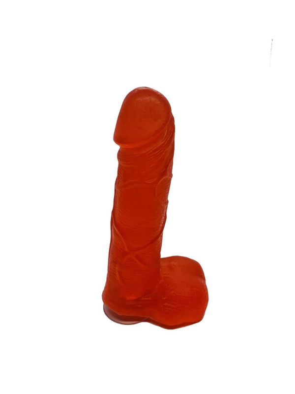 Мило у формі пеніса Чистий Кайф Red size M, крафтове мило-член, натуральне